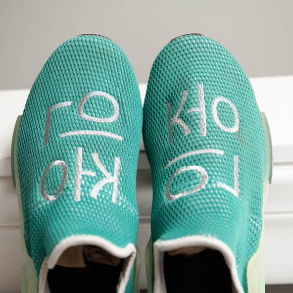Adidas NMD X Pharrell Human Race Mens Sz 10.5 Shoes Dash Green Athletic Sneakers
